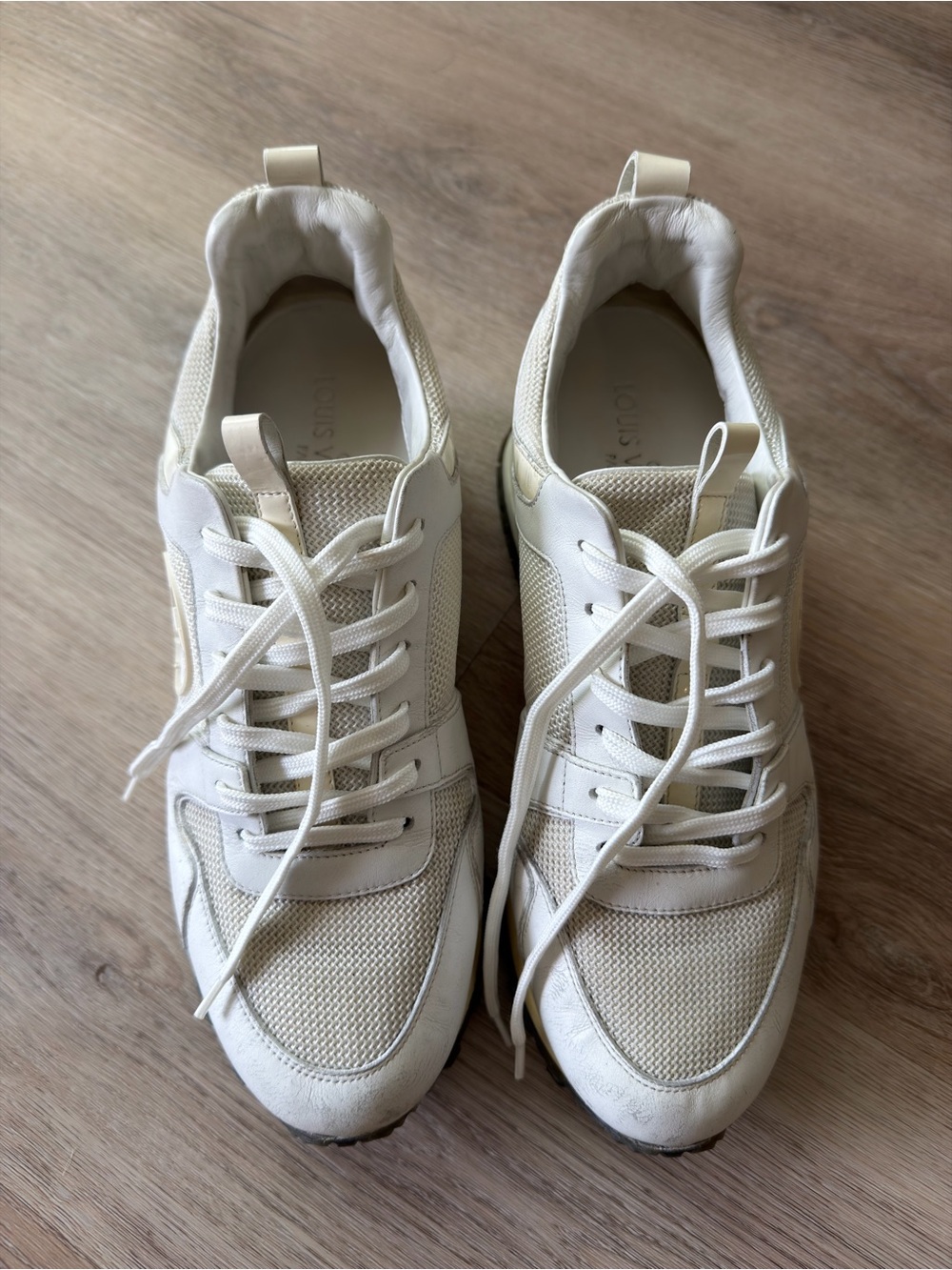 Louis Vuitton Run Away Sneakers White Leather Mesh EU 37.5